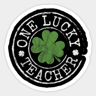 One Lucky Teacher Irish Shamrocks Principal St Patrick's Day Sticker